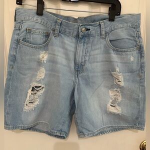Old Navy Blue Jean Shorts Distressed Style size 8